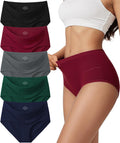 Vevmon Cotton Underwear for Women High Waisted Soft Ladies Panties 5 Pack Full Coverage Breathable Briefs, Moisture-Wicking Cotton Fabric, Fits Comfortably Underwear for Gym, Work, Daily, Loungewear 5K+ bought in past month