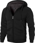 ZITY Men's Zip Up Hoodie Heavyweight Winter Sweatshirt Fleece Sherpa Lined Warm Jacket
