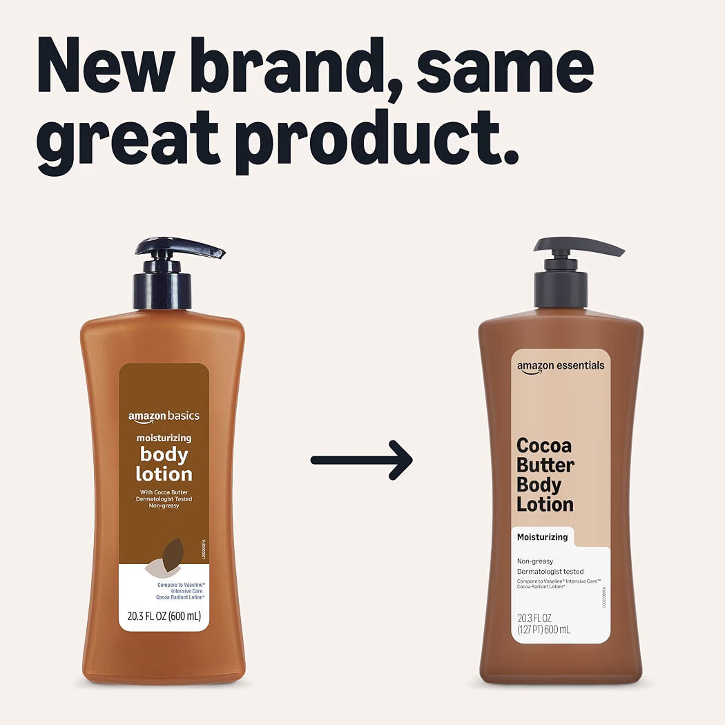 Amazon Essentials Cocoa Butter Body Lotion, Lightly Scented, 20.3 Fl Oz, Pack of 1 (Previously Amazon Basics) Amazon's Choice