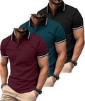 ZITY 3 Pack Men Polo Shirts Short Sleeve with Pocket Sport Wicking Shirts for Men Casual Athletic Collared T-Shirts 50+ bought in past month