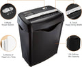 Amazon Basics 6-Sheet Cross-Cut Paper and Credit Card Shredder with 3.8 Gallon Bin, Shreds Staples, Black