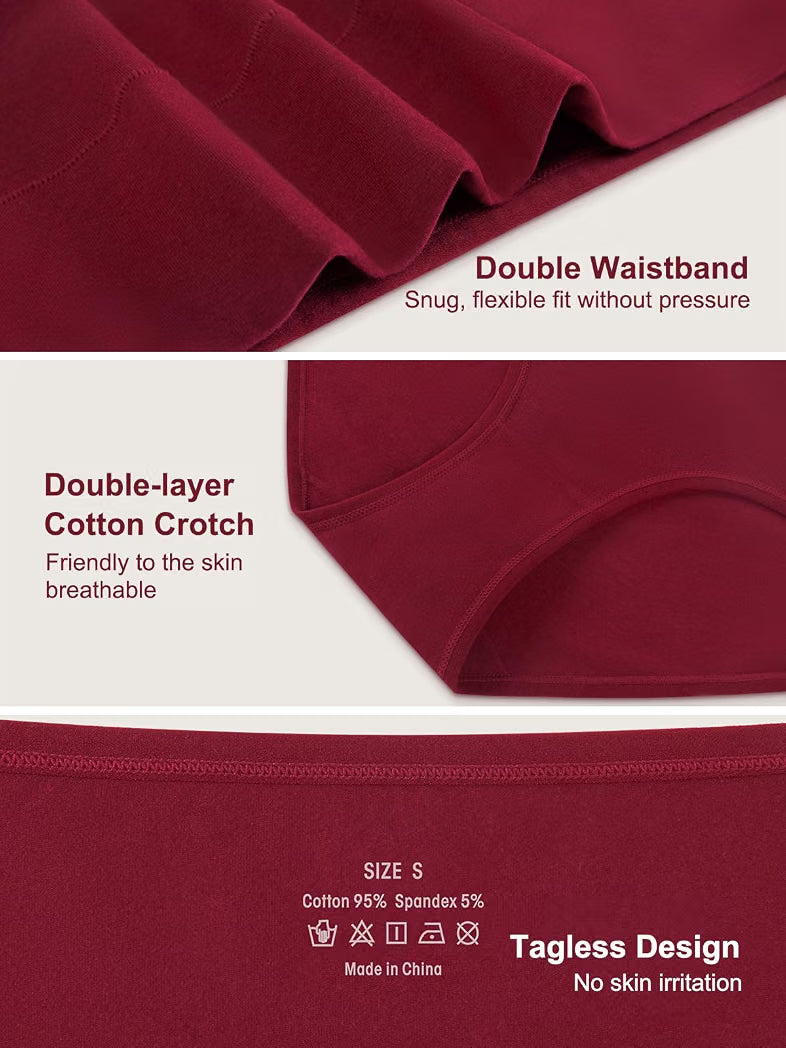 Vevmon Cotton Underwear for Women High Waisted Soft Ladies Panties 5 Pack Full Coverage Breathable Briefs, Moisture-Wicking Cotton Fabric, Fits Comfortably Underwear for Gym, Work, Daily, Loungewear 5K+ bought in past month