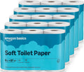 Amazon Basics 2-Ply Soft Toilet Paper, 30 Rolls (5 Packs of 6), 350 Sheets per Roll, Septic Safe, Equivalent to 185 Regular Rolls