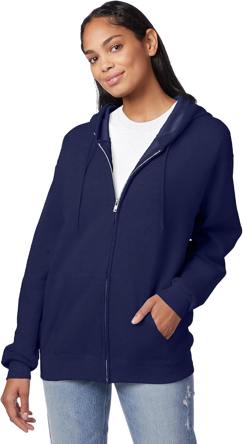 Hanes Men's Zip-up Hoodie, Ecosmart Fleece Full-zip Hoodie for Men, Hooded Sweatshirt