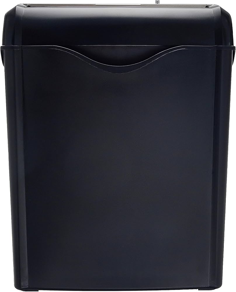Amazon Basics 6-Sheet Cross-Cut Paper and Credit Card Shredder with 3.8 Gallon Bin, Shreds Staples, Black