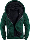 ZITY Men's Zip Up Hoodie Heavyweight Winter Sweatshirt Fleece Sherpa Lined Warm Jacket